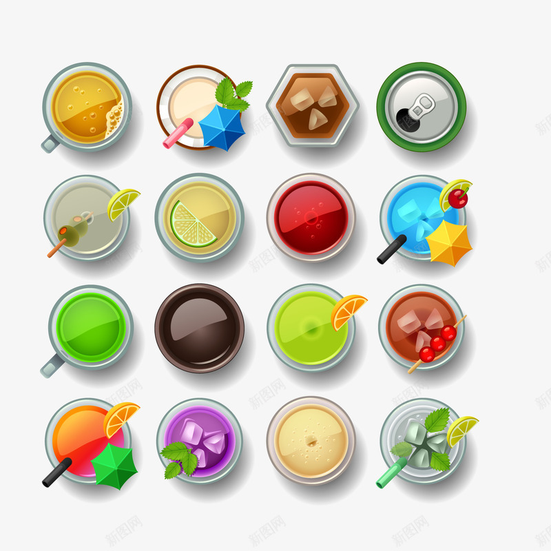 俯视特色小吃果汁png免抠素材_88icon https://88icon.com 俯视 果汁 特色小吃 美食