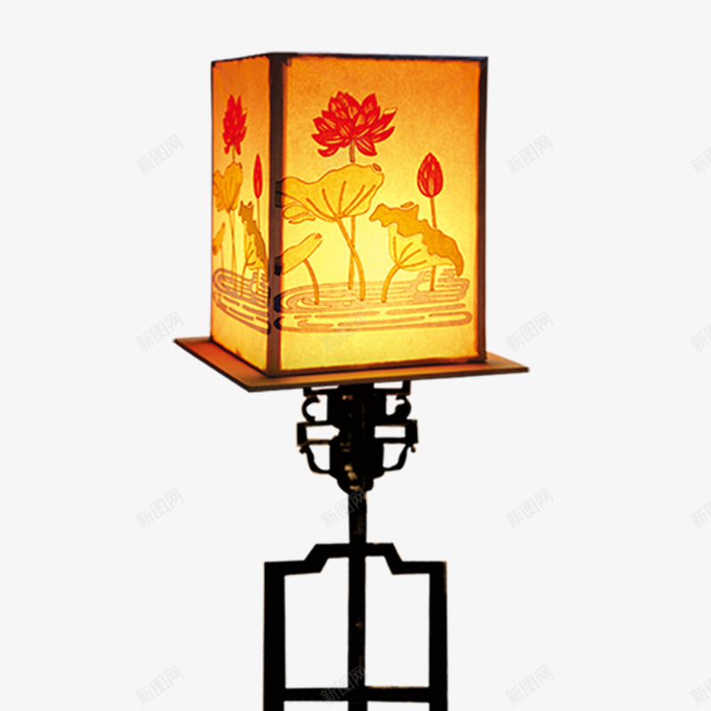 灯png免抠素材_88icon https://88icon.com 中国风 中式 古典 台灯 灯 灯盏 灯笼 黄色