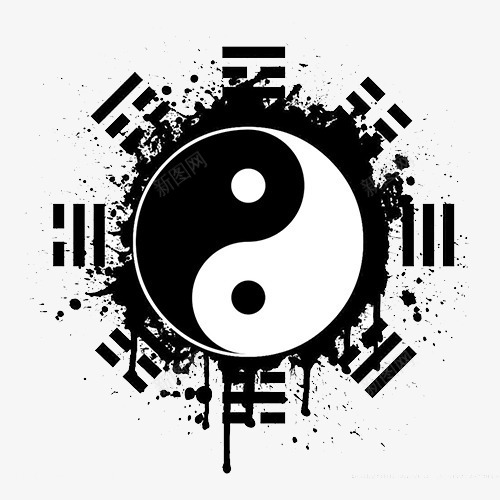 太极八卦图png免抠素材_88icon https://88icon.com 中国风 五形 八卦图案 八卦盘 八卦符号 太极水墨画 形状 手绘 易经八卦罗盘 水墨 水墨古镇 风水 黑白太极图