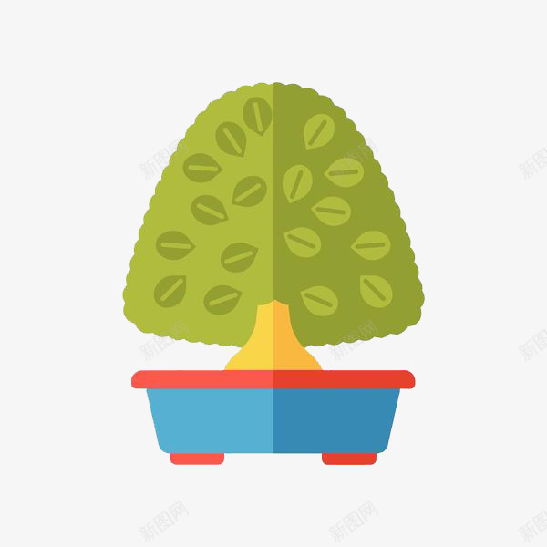 盆栽里面的绿色植被png免抠素材_88icon https://88icon.com 扁平化 树 栽种 植树 植树日 植树活动 植树节 植物 盆栽 种树 种植
