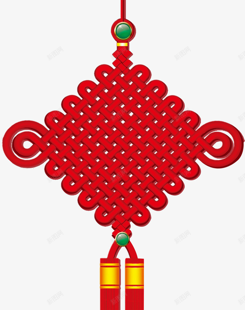 红色吉祥结喜迎元旦png免抠素材_88icon https://88icon.com 元旦 吉祥 喜迎 红色