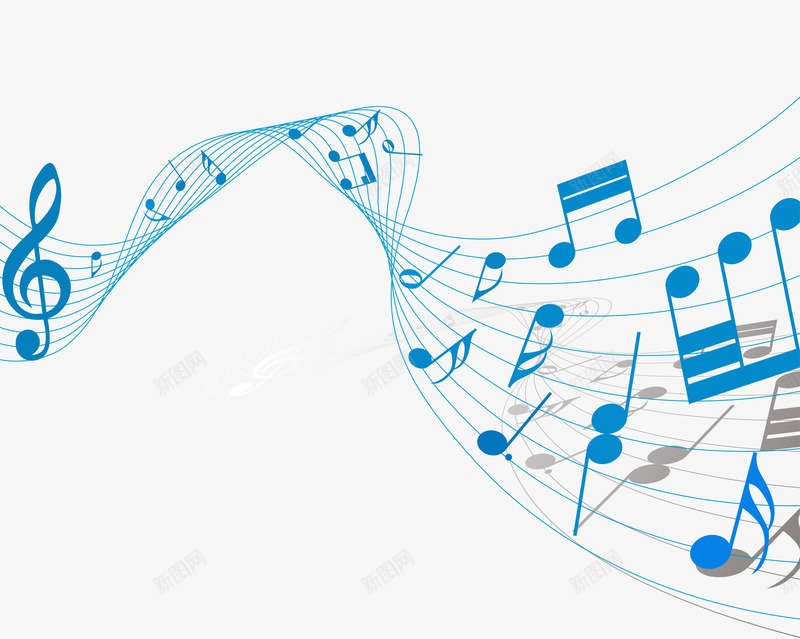 音符png免抠素材_88icon https://88icon.com 乐谱 蓝色 音乐 音符