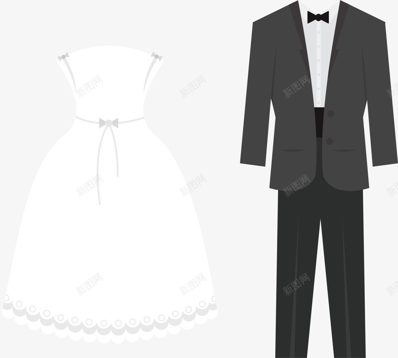 新郎新娘新婚礼服png免抠素材_88icon https://88icon.com 婚礼 新婚服装 新婚礼服 新郎新娘 白色婚纱 结婚