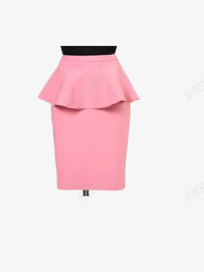 半身裙png免抠素材_88icon https://88icon.com 包臀 粉色 荷叶边
