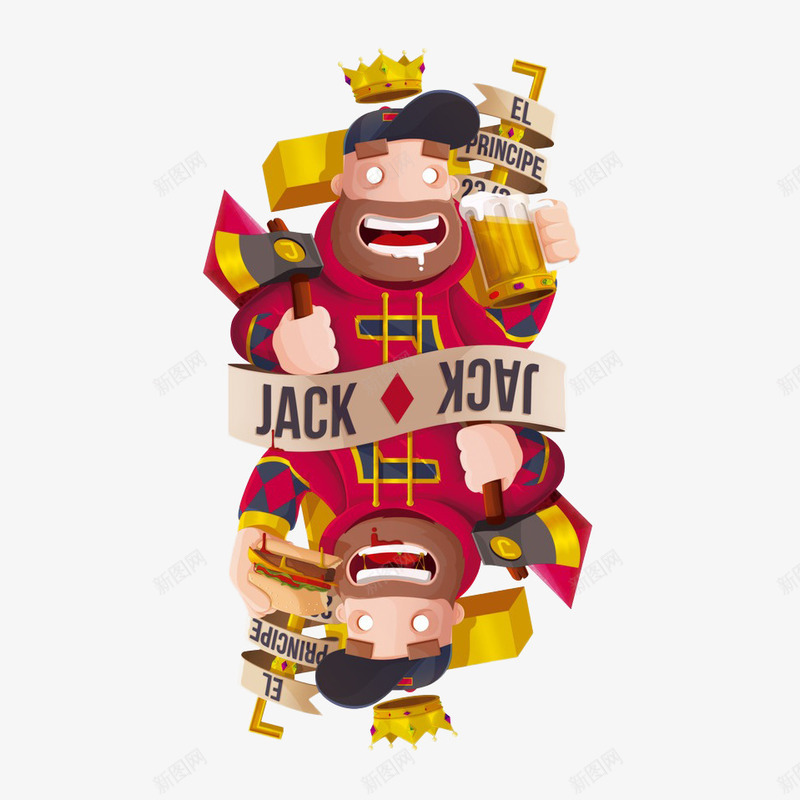 卡通扑克王拿斧头喝啤酒牌面png免抠素材_88icon https://88icon.com 卡通 卡通扑克王拿斧头喝啤酒牌面设计免抠免费下载 喝啤酒 扑克王 插画 斧头 棋牌 流口水 牌面 王冠 设计