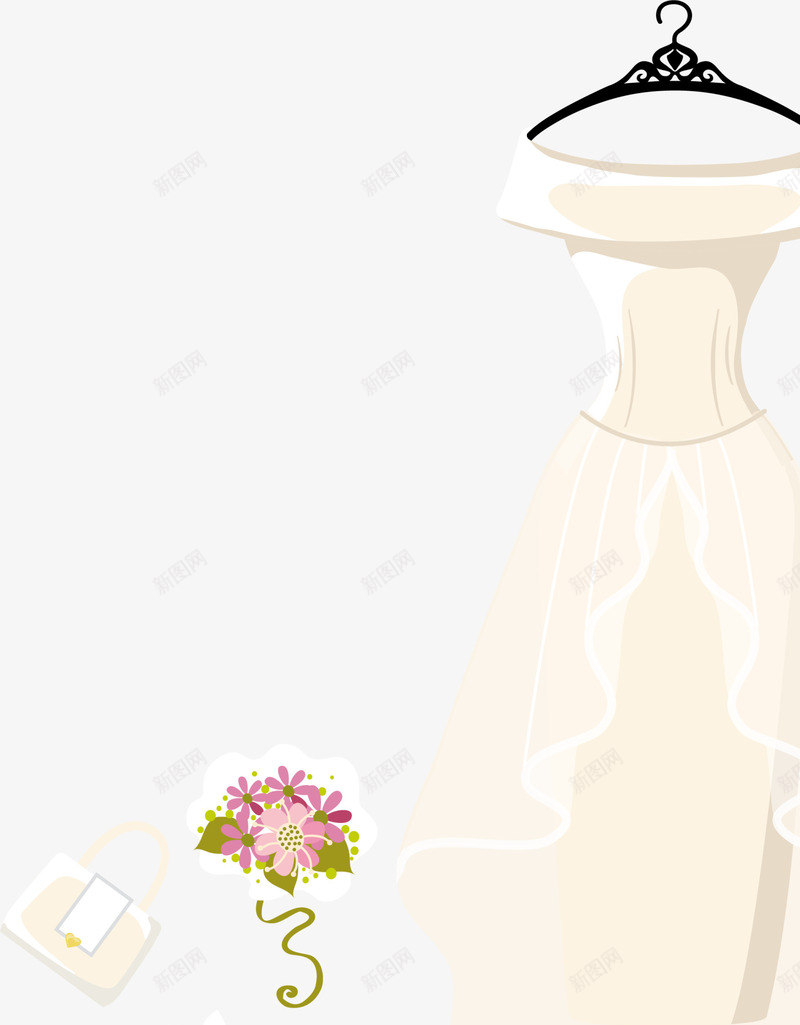 婚礼服饰白色婚纱png免抠素材_88icon https://88icon.com 婚礼服饰 婚纱长裙 新婚 白色婚纱 结婚服饰 花朵