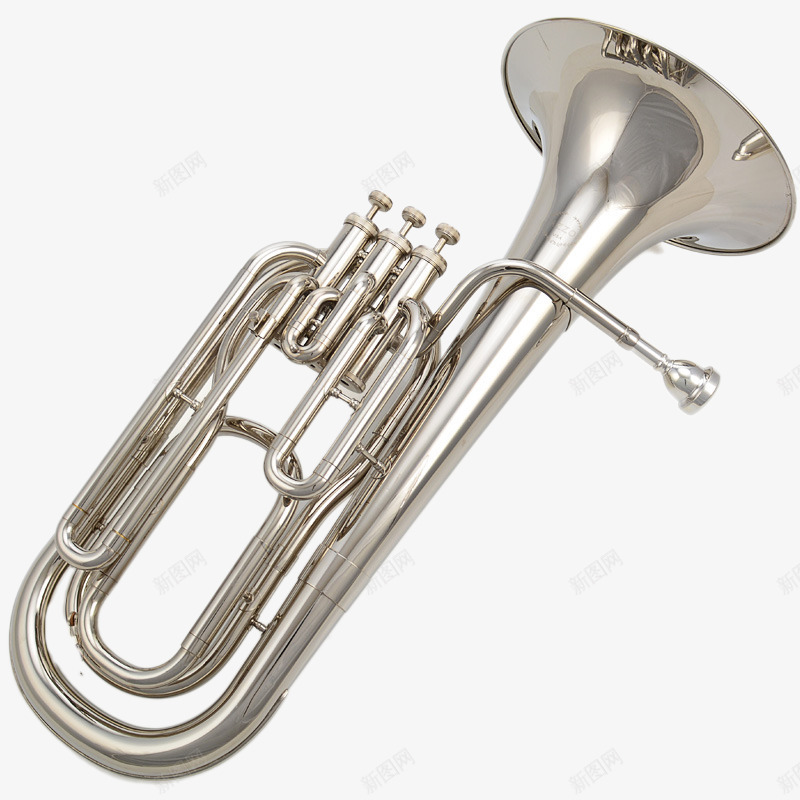 立键次中音号银色png免抠素材_88icon https://88icon.com 中号 乐器 产品实物 管乐 西洋乐器 银色 音乐
