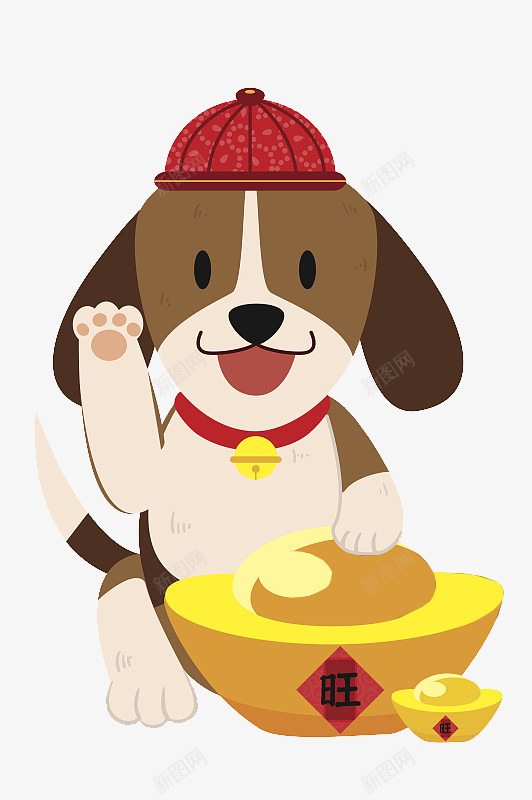 可爱狗年装饰中国风卡通狗png免抠素材_88icon https://88icon.com 中国风 卡通狗 可爱 狗年 狗年吉祥物 装饰
