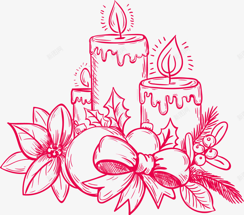 手绘红色蜡烛png免抠素材_88icon https://88icon.com 圣诞素材 圣诞节免抠图透明 圣诞节免抠图透明素材 圣诞节免费素材 圣诞节透明 圣诞节透明素材 圣诞节透明素材图片 圣诞节透明背景 圣诞节透明背景素材 手绘 蜡烛 蝴蝶结