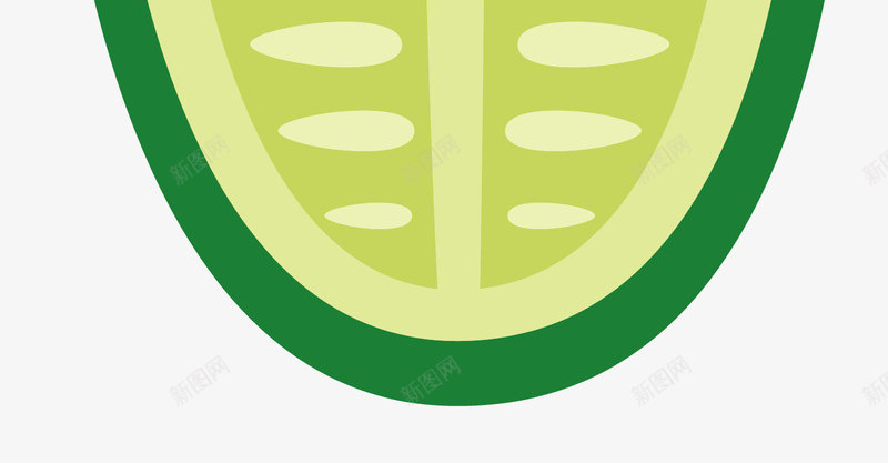 果仁卡通黄瓜png免抠素材_88icon https://88icon.com 扁平风格 果仁 水果蔬菜 矢量黄瓜 翠绿的黄瓜 翠绿色