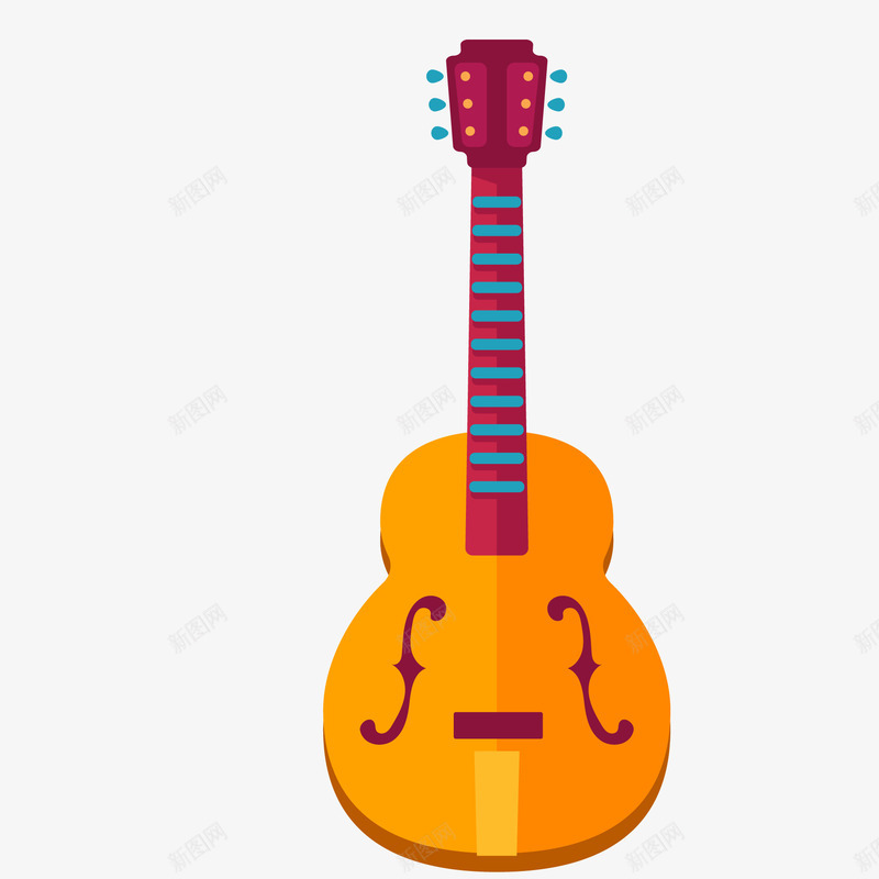卡通吉他乐器矢量图ai免抠素材_88icon https://88icon.com 乐器设计 卡通 吉他设计 弹奏 新图网 表演 音乐 矢量图