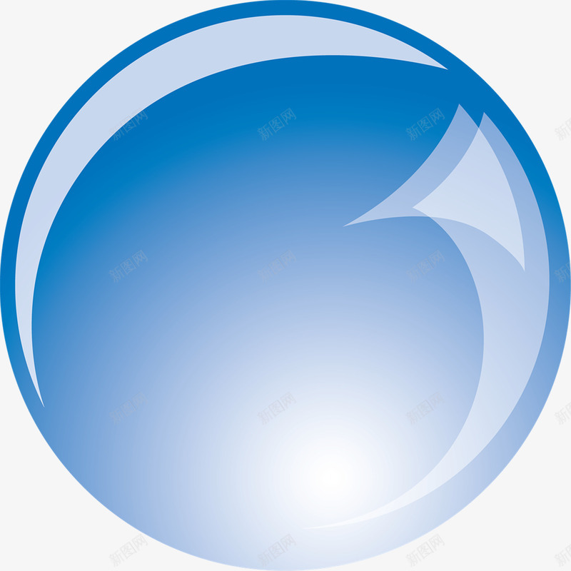 蓝色的水晶球png免抠素材_88icon https://88icon.com 反光 水晶球 蓝色