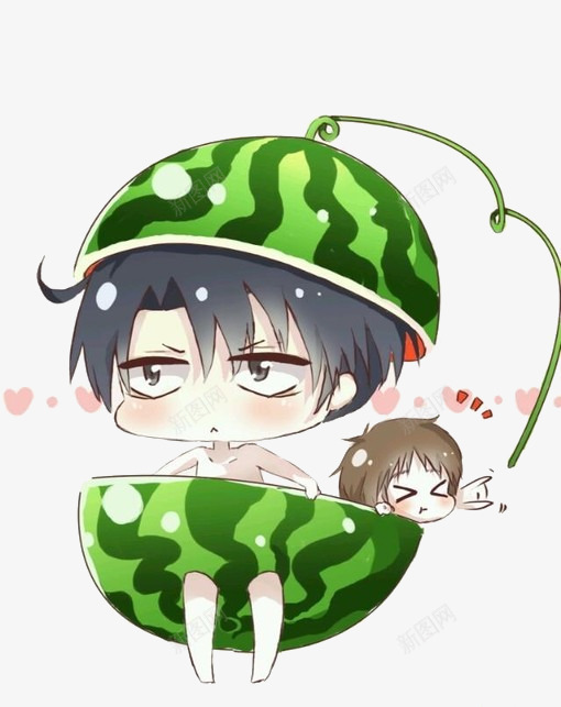 西瓜小子png免抠素材_88icon https://88icon.com 卡通人物 孩子 西瓜 西瓜皮
