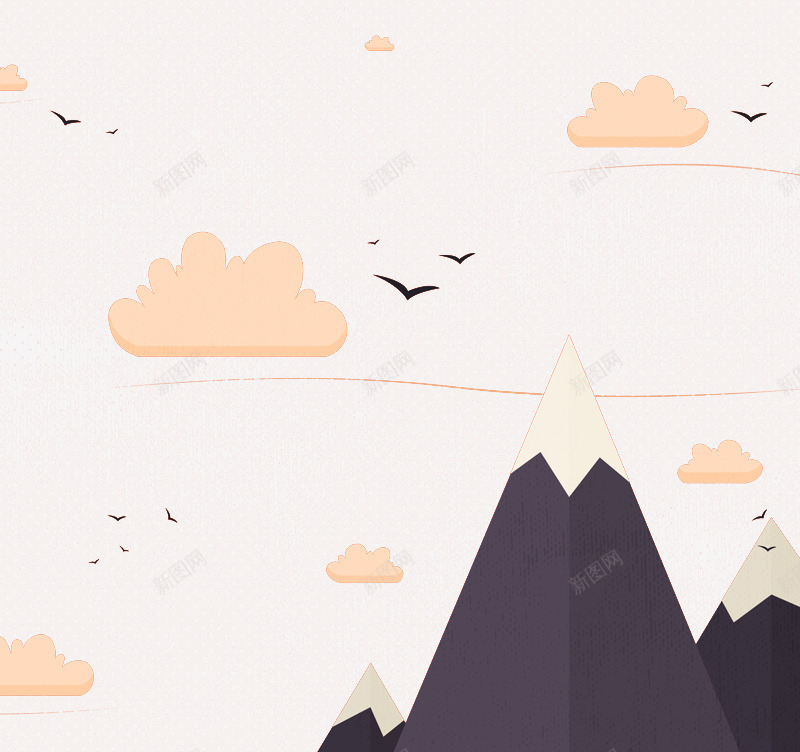 雪山插画png免抠素材_88icon https://88icon.com 卡通 抽象 插画 雪山