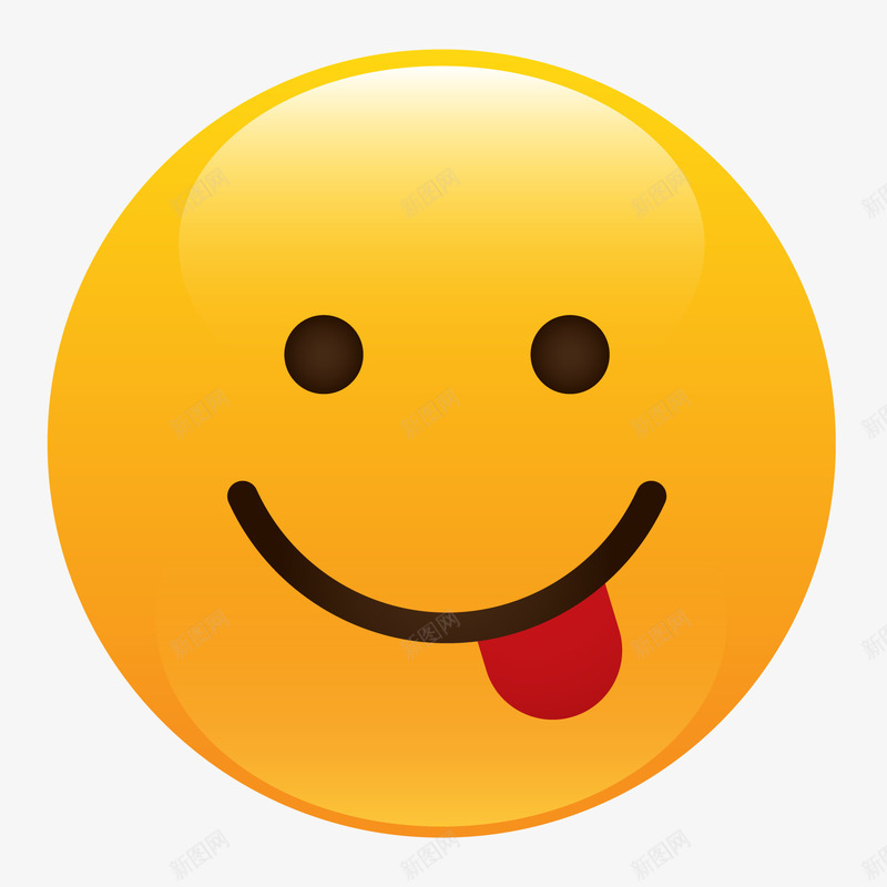 吐舌头表情卡通插画矢量图ai免抠素材_88icon https://88icon.com 光泽 卡通插画 吐舌头 圆形 表情 设计 黄色 矢量图