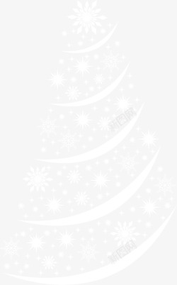 白色圣诞树png图片下载 白色圣诞树素材