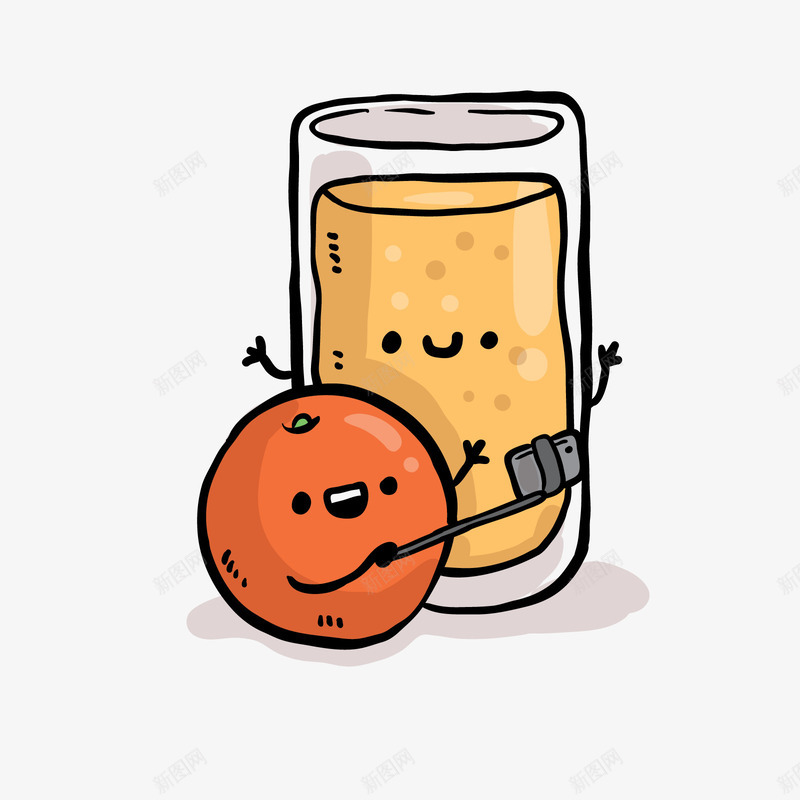 黄色卡通橙子果汁矢量图ai免抠素材_88icon https://88icon.com 卡通 果汁 橙子果汁 橙色 黄色 黄色果汁 矢量图