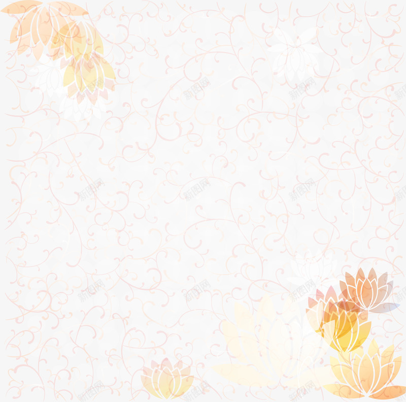 红色藤蔓莲花装饰矢量图ai免抠素材_88icon https://88icon.com 矢量图 矢量花卉 红色矢量 花卉 花卉矢量 莲花发光 莲花矢量 藤蔓 装饰 装饰矢量