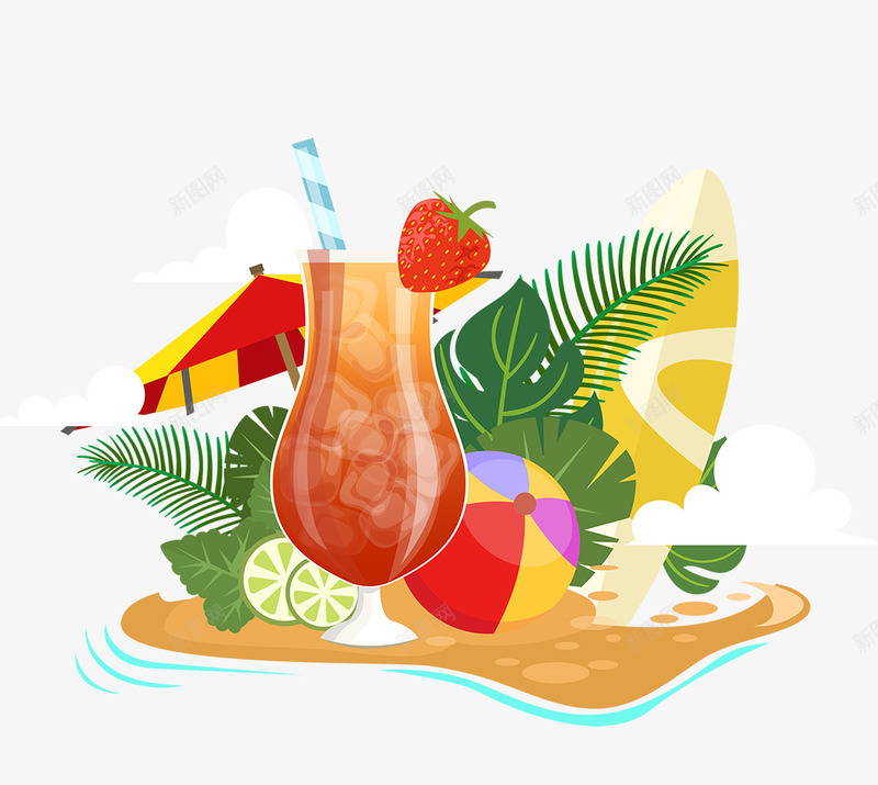 夏天清新饮料装饰插画png免抠素材_88icon https://88icon.com 你好夏天 冰凉一夏 夏天 夏天来了 夏季 水果 清新 清爽 饮料