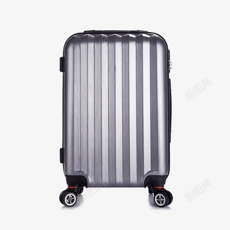 防刮拉丝行李箱png免抠素材_88icon https://88icon.com 产品实物 拉丝银色 行李箱