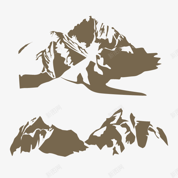 山脉矢量图ai免抠素材_88icon https://88icon.com 山脉 户外元素 户外运动 群山 雪山 高山 矢量图