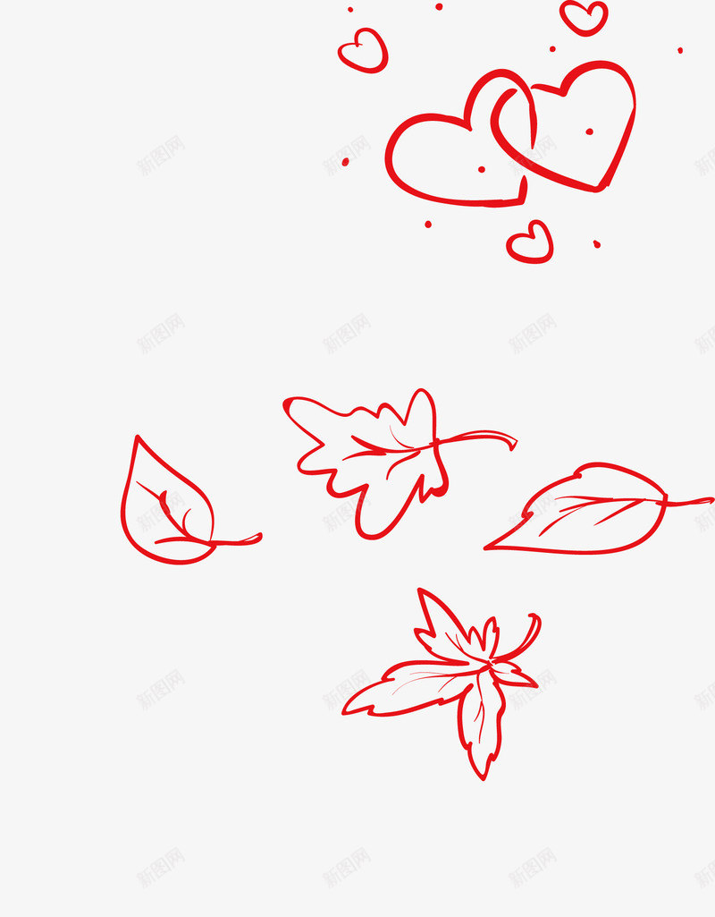 线条装饰矢量图ai免抠素材_88icon https://88icon.com 叶子 桃心 线条 装饰 矢量图