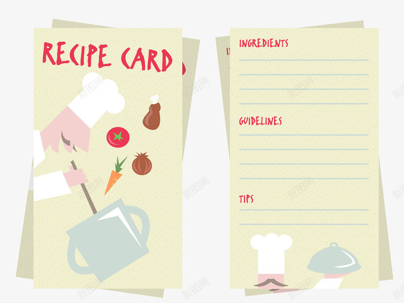 食谱卡插图png免抠素材_88icon https://88icon.com 卡片
