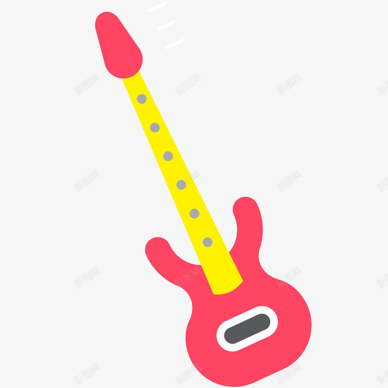 红色电吉他卡通插画png免抠素材_88icon https://88icon.com 乐器 手绘电吉他 矢量电吉他 红色 红色电吉他卡通插画 黄色