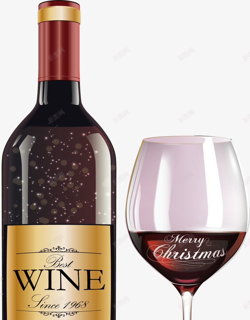 新年派对庆祝红酒矢量图ai免抠素材_88icon https://88icon.com 新年派对 派对红酒 矢量png 红酒 高级红酒 高脚杯 矢量图