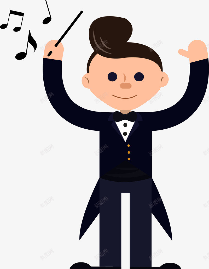 指挥音乐的帅气男人png免抠素材_88icon https://88icon.com 帅气男人 开心 指挥家 指挥家卡通 指挥音乐 音乐家 黑色音符