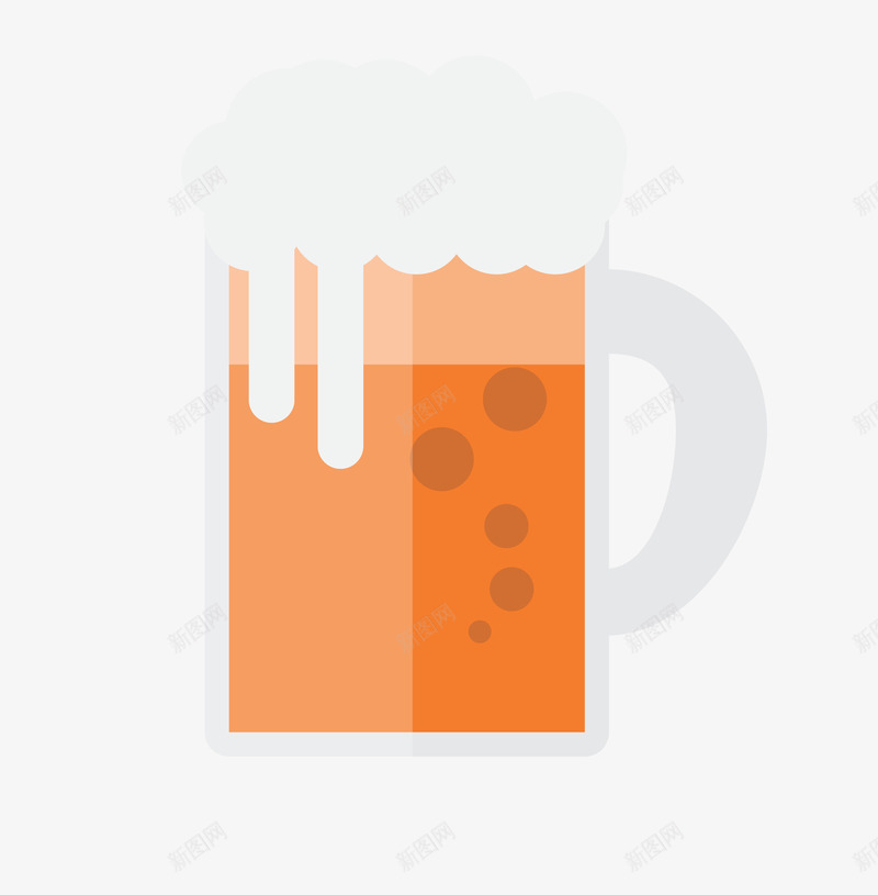 扁化啤酒png免抠素材_88icon https://88icon.com 元旦 啤酒 扁化啤酒 扁平元旦庆祝party矢量装饰图 生日 矢量啤酒
