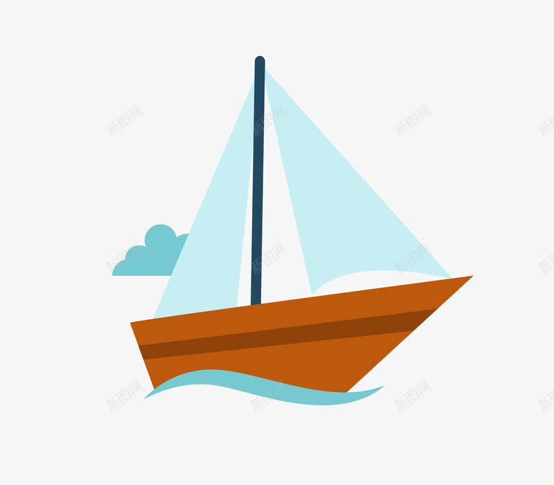 彩色小帆船png免抠素材_88icon https://88icon.com 大海 小帆船 矢量小帆船