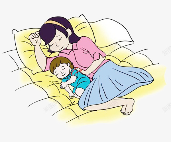 宝妈带女宝宝睡觉png免抠素材_88icon https://88icon.com 休息 侧身睡觉 女宝宝 妈妈 宝妈 小孩 睡觉