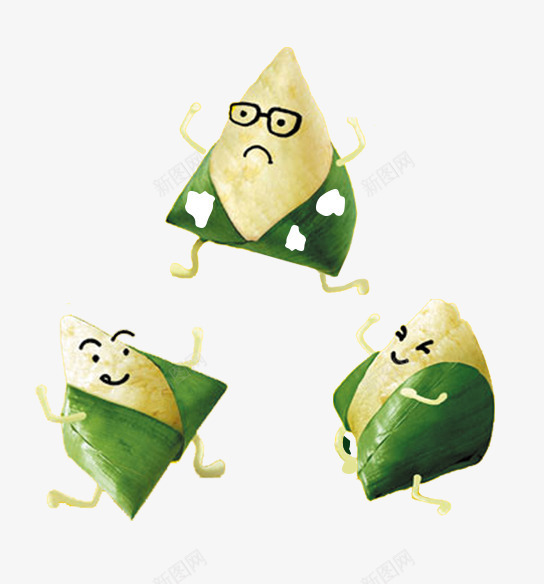 端午节粽子卡通表情psd免抠素材_88icon https://88icon.com 卡通手绘 可爱 端午节 粽子 表情
