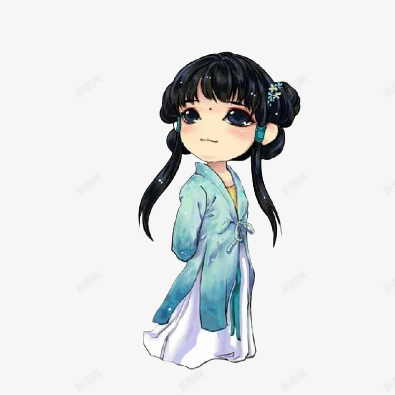 汉服少女png免抠素材_88icon https://88icon.com 中国风 卡通 可爱 汉服 汉服卡通