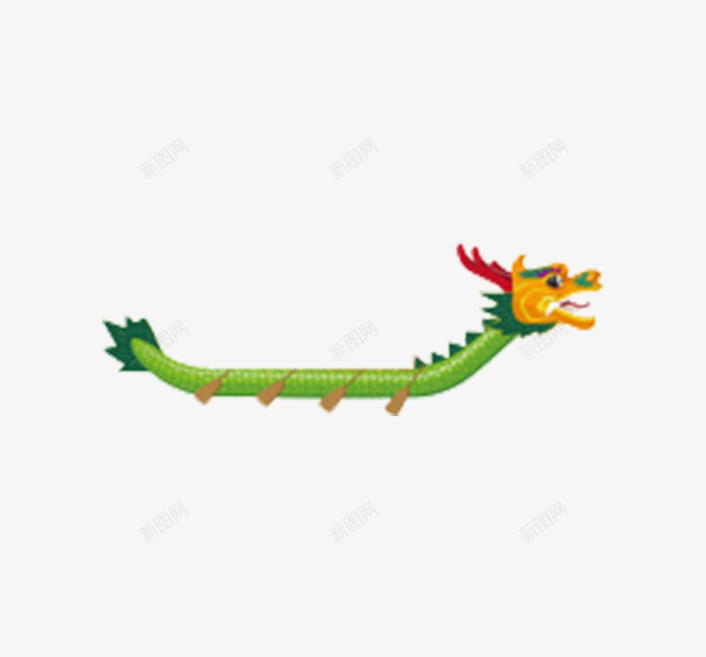 端午节png免抠素材_88icon https://88icon.com 端午节元素 绿色 龙