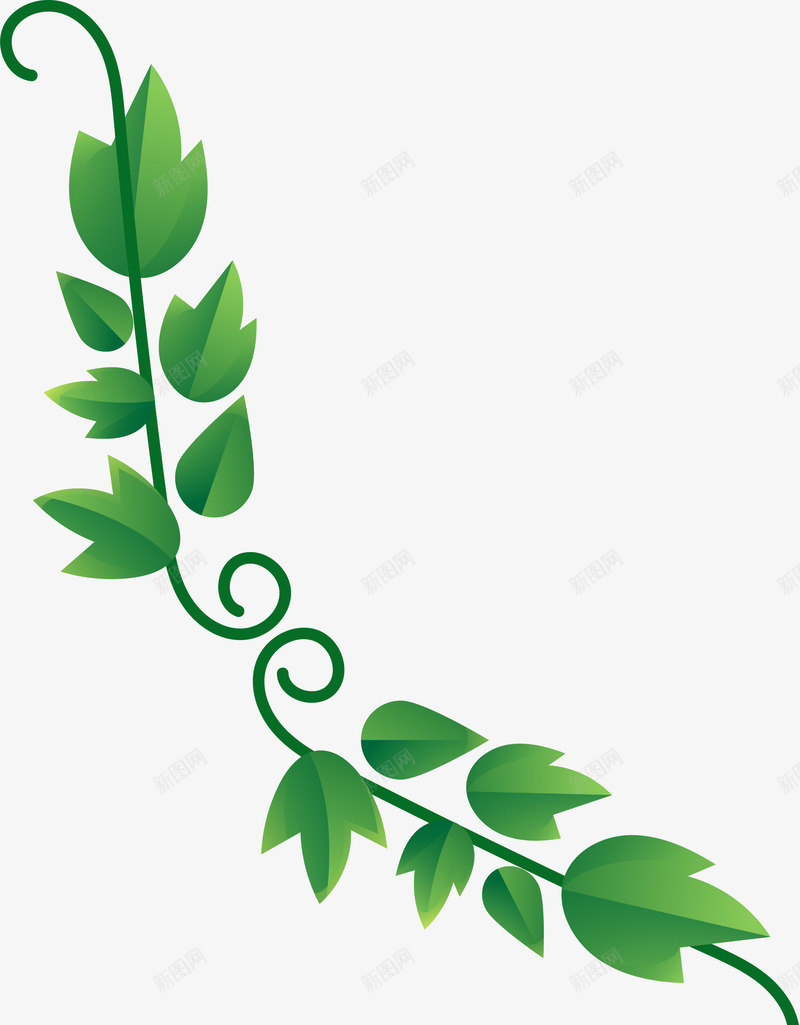 卡通手绘树藤树叶矢量图ai免抠素材_88icon https://88icon.com 手绘花藤 树叶藤蔓 树藤叶子 树藤树叶 花藤 花藤边框 草藤 矢量图