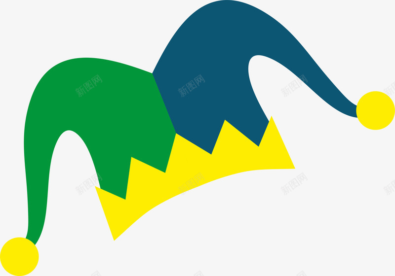 绿色小丑帽子png免抠素材_88icon https://88icon.com joker 免抠PNG 小草 帽子 绿色 蓝色 装饰图案