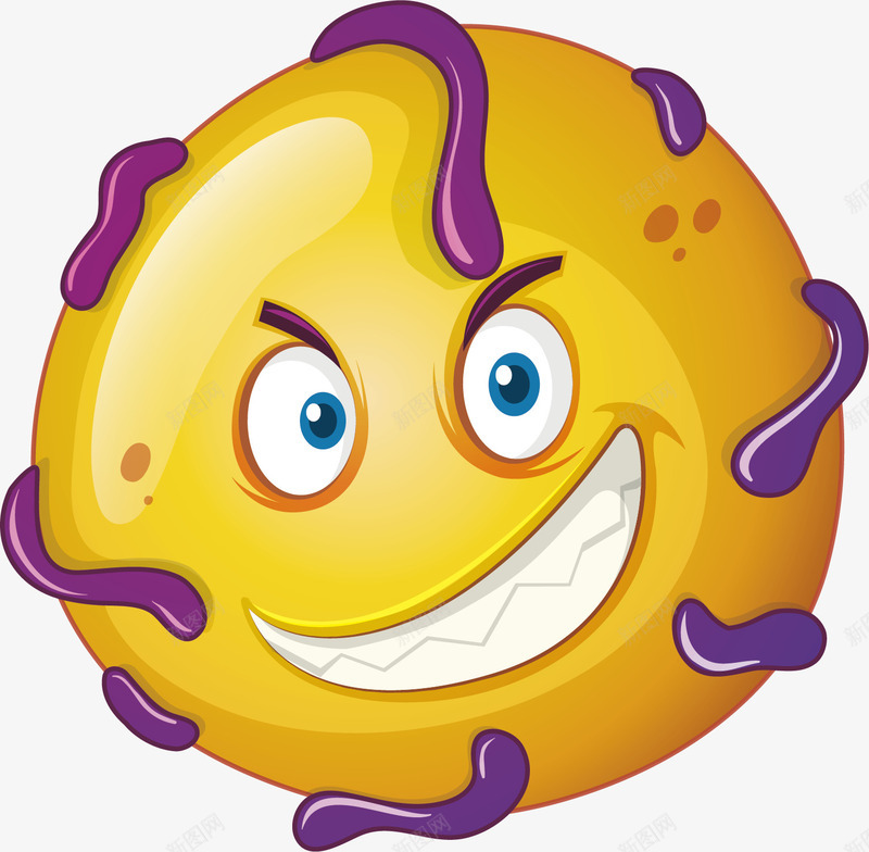 可怕的病毒细菌矢量图ai免抠素材_88icon https://88icon.com 不规则图形 可爱 有害 病毒 细菌 黄色 矢量图