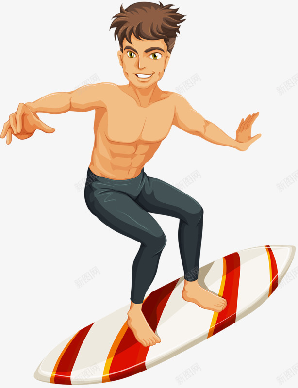 冲浪男孩png免抠素材_88icon https://88icon.com 休闲 冲浪 娱乐 男孩