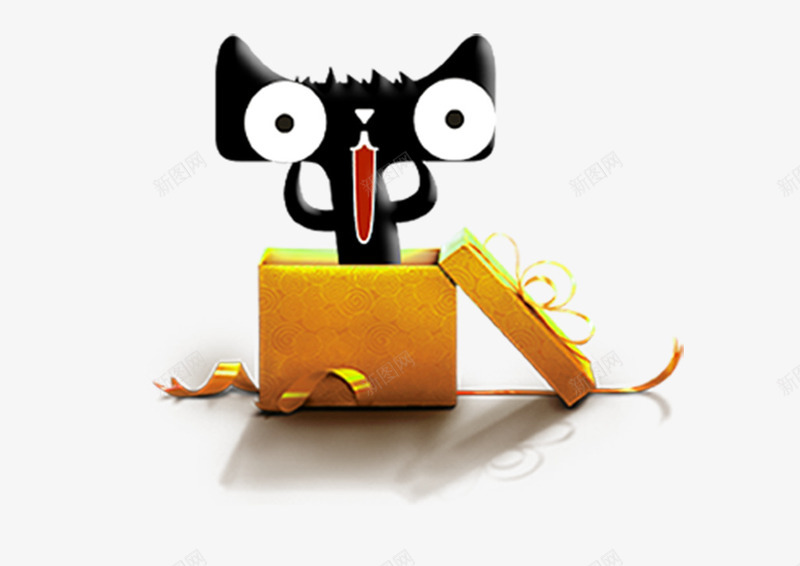 手绘创意天猫吉祥物png免抠素材_88icon https://88icon.com 创意 吉祥物