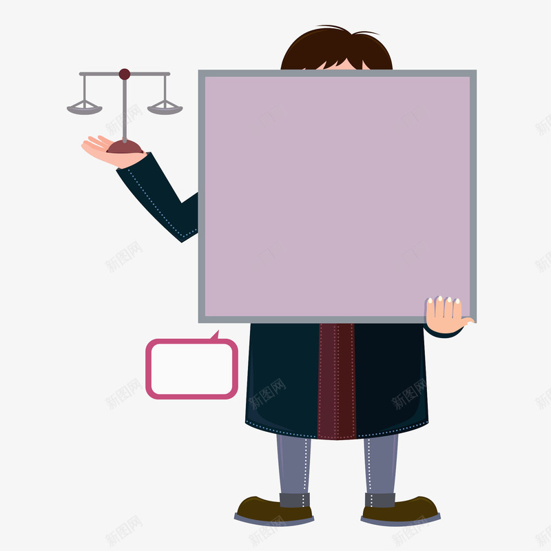 拿卡片的法官png免抠素材_88icon https://88icon.com 创意 卡片 卡通手绘 唯美 对话框 法官 简笔 简约