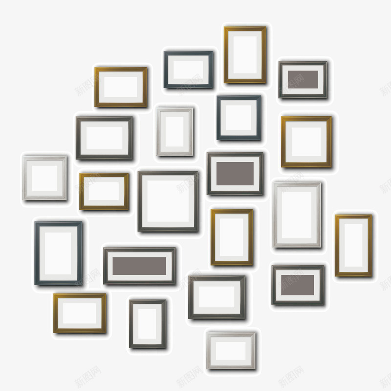 相框组合矢量图ai免抠素材_88icon https://88icon.com 木制相框 木制相框png 照片墙 相框png 相框组合 相框边框 矢量图