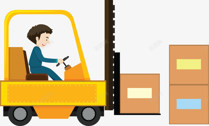 快递物流公司叉车矢量图ai免抠素材_88icon https://88icon.com 叉车 快递 快递公司 快递货物 物流公司 矢量png 矢量图