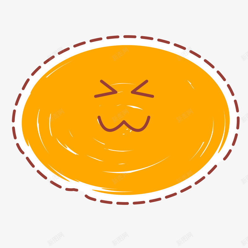 黄色椭圆表情标签矢量图ai免抠素材_88icon https://88icon.com 几何 几何表情 彩色 抽象 标签 点线面 矢量图 表情包 设计 黄色椭圆形 黄色椭圆表情