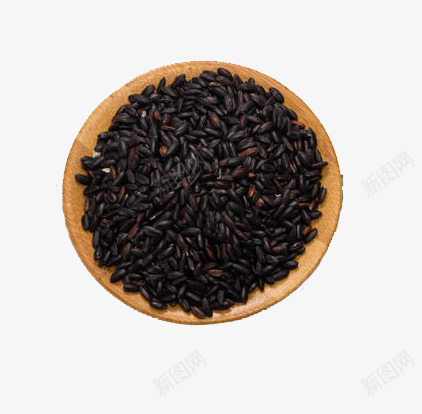 叶子盘黑米png免抠素材_88icon https://88icon.com 五谷杂粮 产品实物 食品 黑米