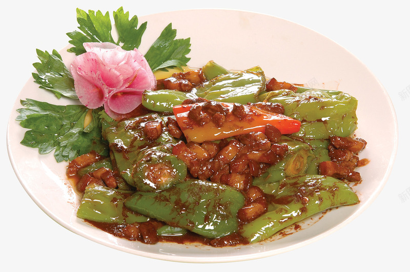 大酱焖猪肉png免抠素材_88icon https://88icon.com 中华美食 中国美食 产品实物 猪肉 菜品 菜肴 虎皮辣椒 餐饮