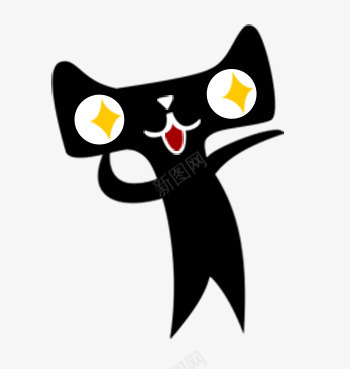 卡通天猫png免抠素材_88icon https://88icon.com 双十二天猫 天猫 天猫表情 眼睛闪光的天猫