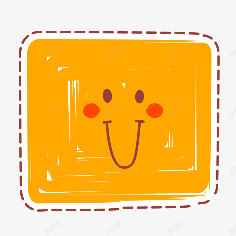黄色四边形表情图形矢量图ai免抠素材_88icon https://88icon.com 几何 几何图形 几何表情 彩色 点线面 表情包 装饰 设计 黄色四边形表情 矢量图