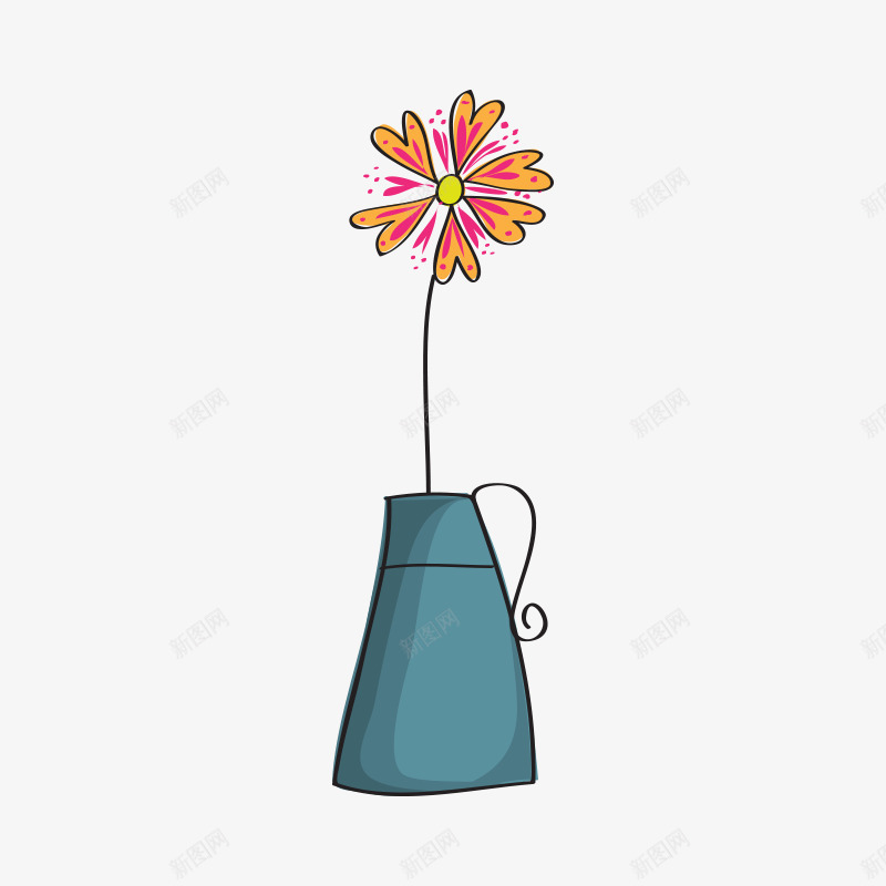 盆栽花朵png免抠素材_88icon https://88icon.com 小花 小草 植物 盆栽 花 花儿 花卉 花朵